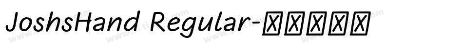JoshsHand Regular字体转换